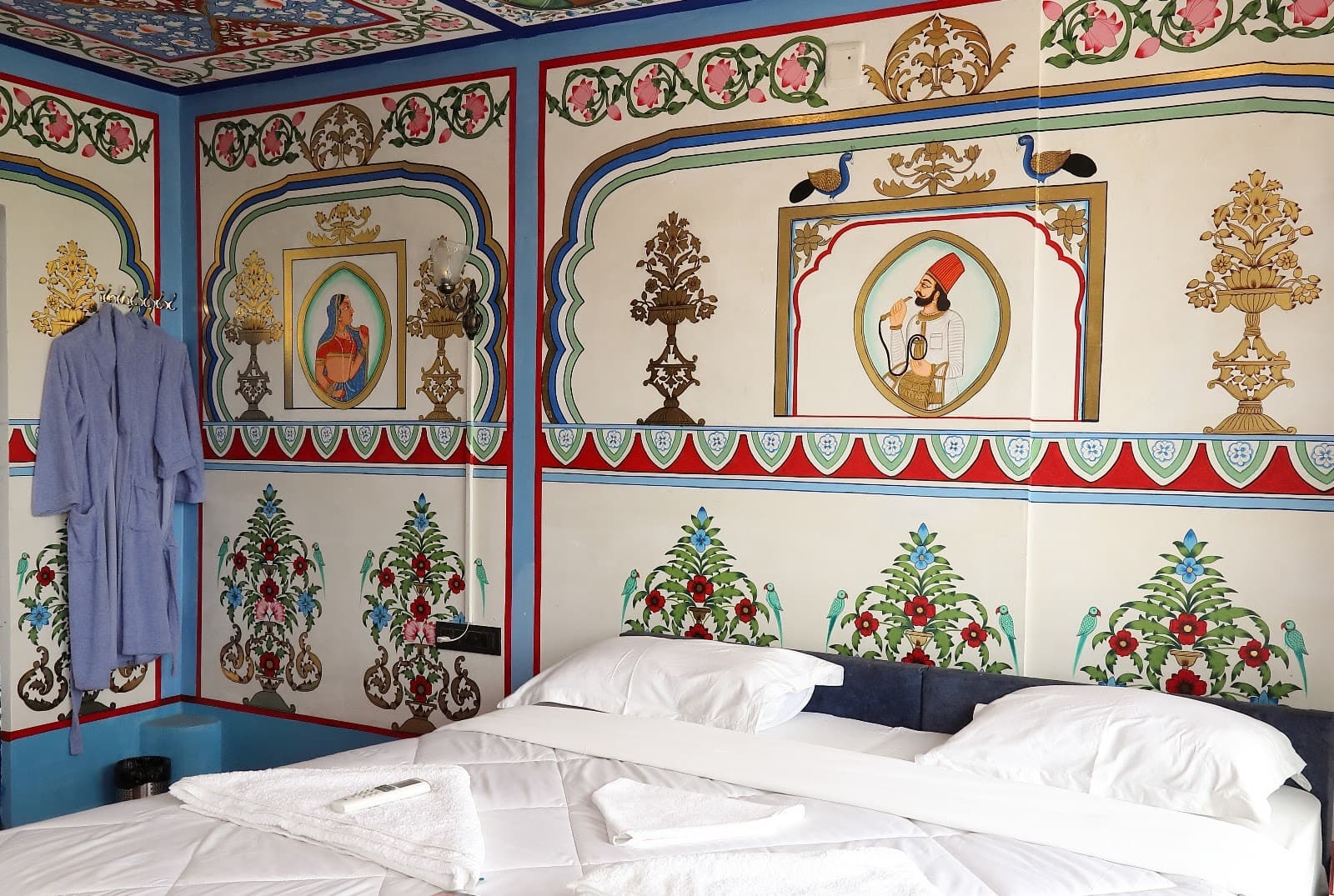 Lake View Room 402 with Udaipur miniature-art walls